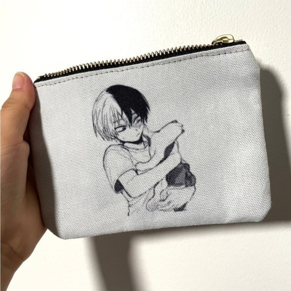 Shoto Todoroki Holding Cat Zipper Pouch / Wallet | My Hero Academia | NWT 💙